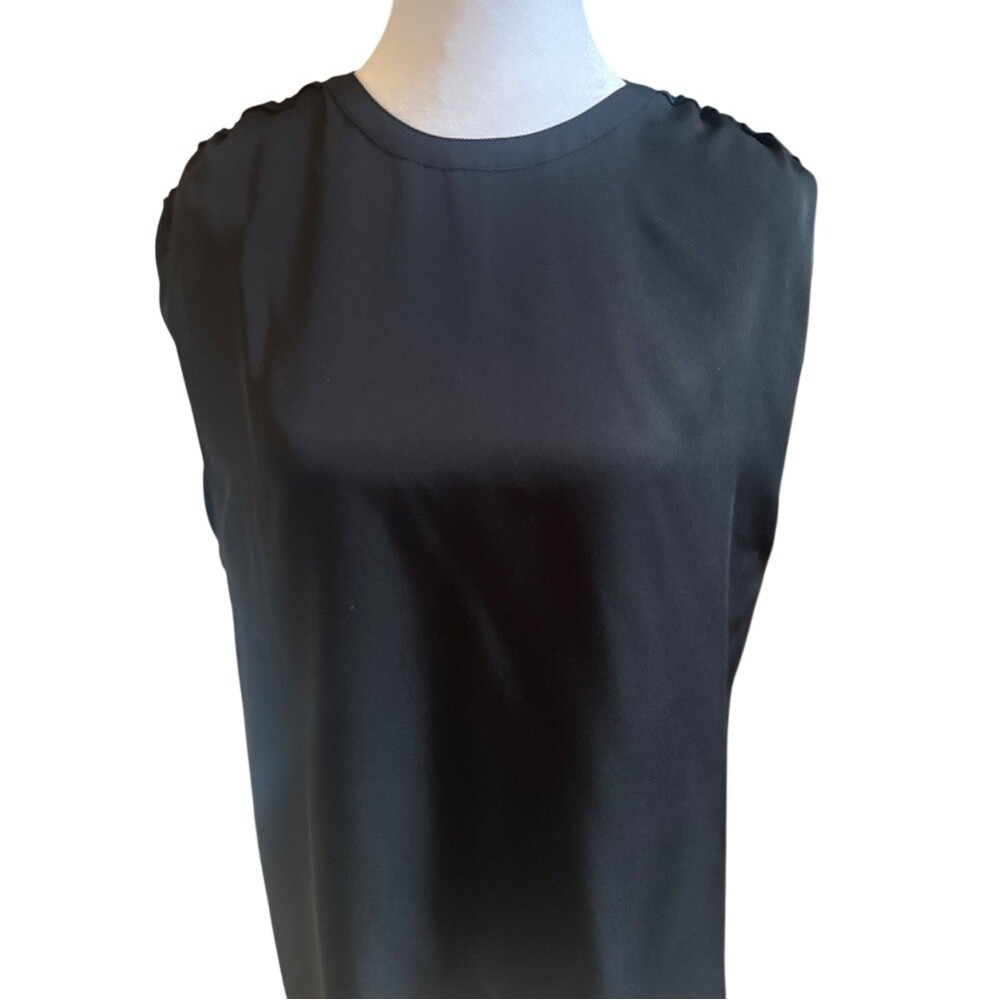 Theory‎ Sleeveless Silk Blouse Black Women's Size Small